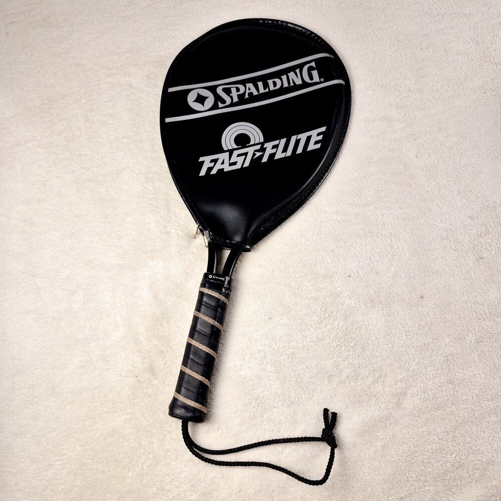 Spalding Fast Flite Graphite Black Tennis Racquet 19" with Case C6-3Q2463